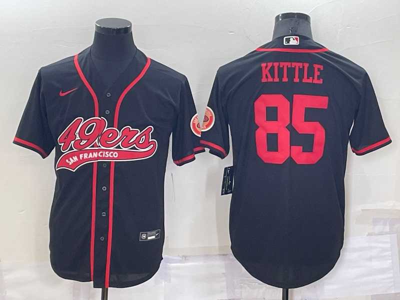 San Francisco 49ers 85 George Kittle Black Men's Stitched Cool Base Nike Baseball Jersey,We sell and wholesale San Francisco 49ers 85 George Kittle Black Men's Stitched Cool Base Nike Baseball Jersey on line form chian!